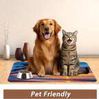 Tropical Palm Pet Feeding Mat, Sunset Trees Sea Beach Absorbent Quick-Dry Cat - Image 6