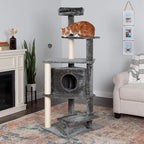 Furhaven 59.8" Tall Cat Tree for Indoor Cats, Ft. Sisal Scratching Posts - Image 2