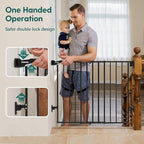 Babelio Baby Gate for Stairs, Kitchen & Doorways, No Bottom Bar| One-Handed - Image 4