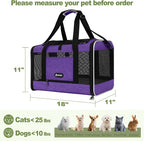 Per Carrier for Cat 18x11x11 Inch FAA Complaint, Kitten Taxi Top Load Soft - Image 2
