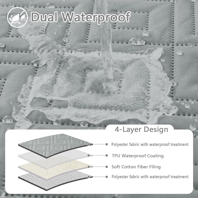 hyha Waterproof Dog Blanket, Soft Pet Bed Blankets, Waterproof Sofa Couch Cover - Image 2