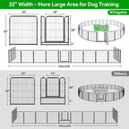 Dog Playpen Outdoor Extra Wide 24 Panels Heavy Duty Dog Fence 32" Height - Image 5