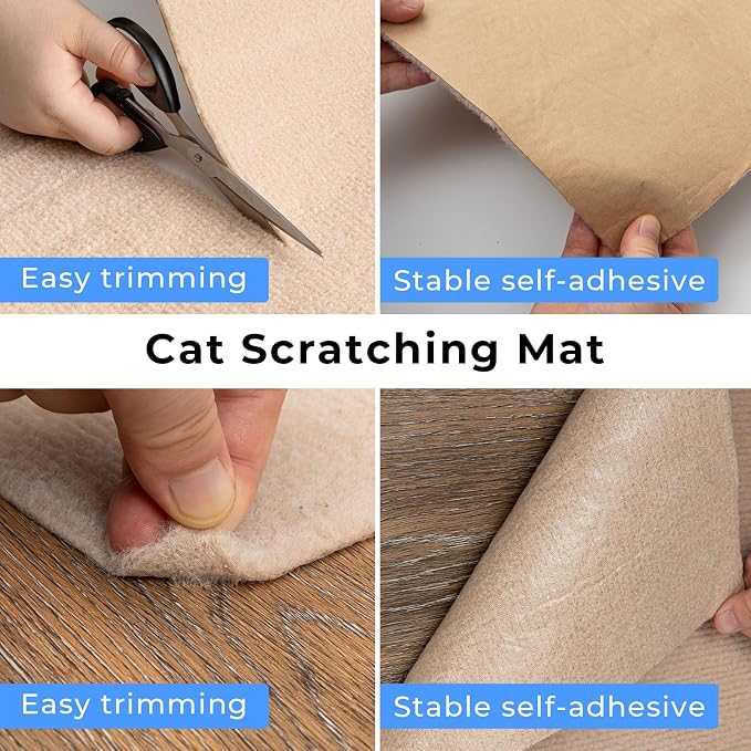 Cat Carpet remnants Cat Scratching Mat Trimmable Self-Adhesive Carpet DIY - Image 4