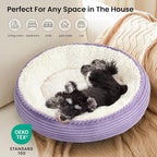 Love's cabin Round Donut Cat and Dog Cushion Bed, 25in Pet Bed - Image 6