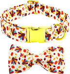 Thanksgiving Dog Collar, Turkey Dogs Collars Bow Tie Pet Collar Adjustable Pet by BoboRainbow
