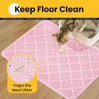 Cat Litter Mat Litter Trapping Mat, Less Waste Cat Litter Box Mat - Image 3