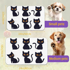 Cute Black Cats Pet Feeding Mat, Absorbent Dog and Cat Bowl Pad, Fast Dry - Image 2