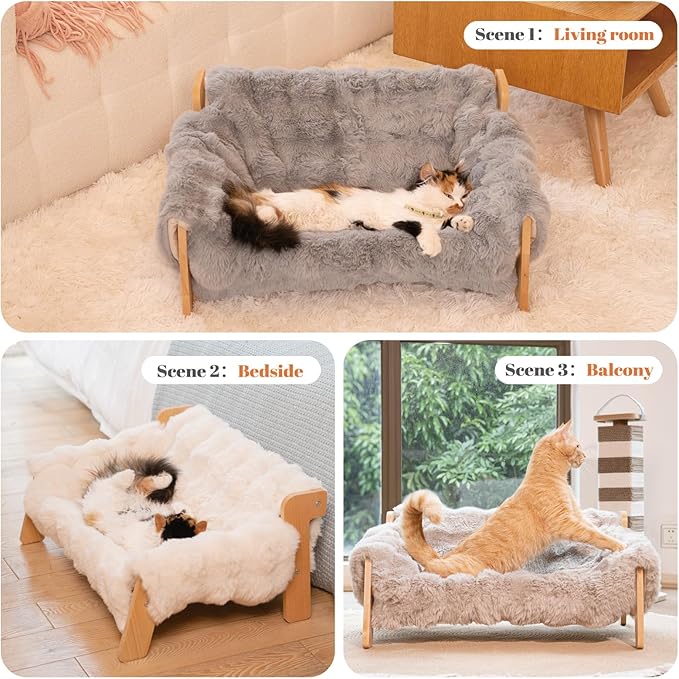 CHEERHOME PETS Elevated Cat Couch Bed - Image 6