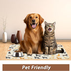 Cute Dog Cat Food Mat, Color Silhouette Absorbent Pet Feeding Mat - Image 6