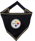 Pets First NFL Pittsburgh Steelers TIE Bandana, Small/Medium. Dog Bandana Scarf by PETSFIRST