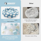 JOEJOY Donut Dog Bed Medium Size Dog, Cute Round Calming Pet Bed - Image 4