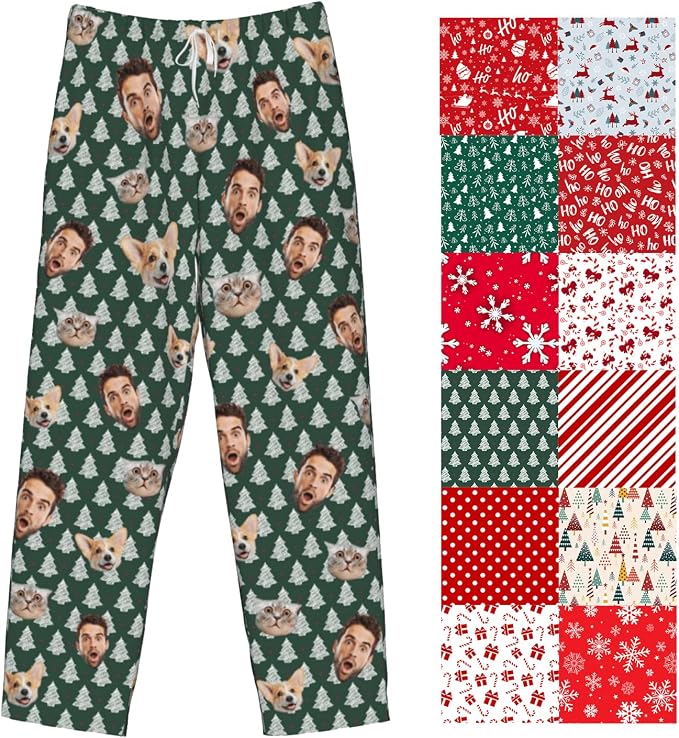 Custom Pajamas Pants Plaid Personalized Funny PJ Pant Design by YourCustomGiftsChoice