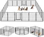 Dog Playpen, 32inch 20 Panels Outdoor Dog Fence Indoor Dog Pen Anti-Rust Pet by Jhsomdr