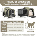 Petsfit 19"X12" X12" Expandable Pet Carrier, Square Expansion Reduces Pet - Image 3
