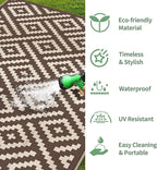 GENIMO 5x8 Outdoor Rug Waterproof, Reversible Mats, Outdoor Area Rug, Plastic - Image 5