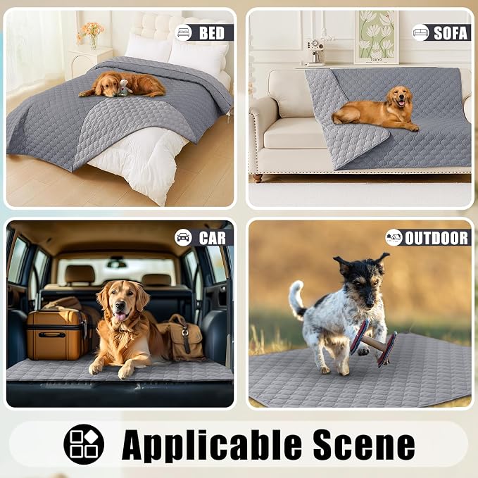 Smiry Waterproof Dog Bed Cover Blanket, Soft Reversible Pet Blanket, Washable - Image 7