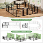 Dog Playpen for Indoor & Outdoor, 24 inch 8 Panels Metal Puppy Playpen for - Image 3