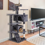 54-Inch Cat Tree for Large Cats, Sturdy Multi-Level Cat Tower - Image 9