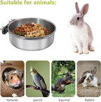 4 Pcs Medium Bird Feeding Dish Cups, Parrot Food Bowl Cage - Image 3