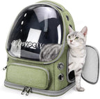 Cat Backpack Carrier, Breathable Cat Carrier Large Space Bubble Pet Backpack by Cawypety