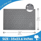 UPSKY Cat Litter Mat, Litter Trapping Mat Soft on Kitty Paws, Large Litter Box - Image 3