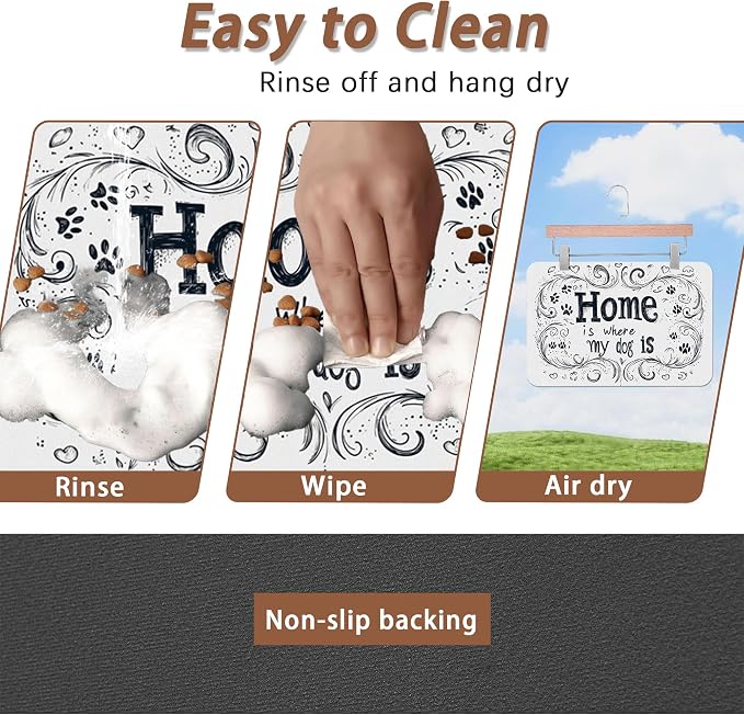 Home is Where My Dog is Dog Food Mat - Image 4