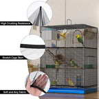 Large Bird Cage Seed Catcher, Stretchy Bird Cage Cover, Soft Nylon Mesh Skirt - Image 3