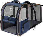 Lekebobor Extra Large Cat Backpack Carrier Expandable Pet Carrier Backpack by LEKEBOBOR