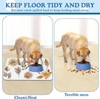 Floral Palm Leaves Dog Cat Food Mat–Christmas Stocking Absorbent Waterproof - Image 5