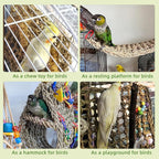 Bird Seagrass Mat 16 × 7" Parrot Natural Grass Woven Net Hammock Parakeet - Image 3