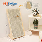 PETKARAY Cat Scratcher, Sisal Cat Scratching Ramp, L Shape Scratch Board - Image 7