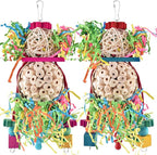 Bissap 2PCS Bird Parrot Foraging Shredder Hanging Toys Sola Balls Sepak Takraw by Bissap