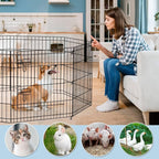 Foldable Metal Wire Dog Pen Pet Playpen Dog Fence Indoor Exercise Pen Enclosure - Image 2