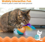 Catstages Whack N' Wobble Ball Intearctive Cat Toy, Weighted Ball - Image 2