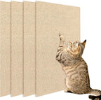 4 Pack Cat Scratch Mats 24”x16”, Self-Adhesive Trimmable Cat Scratching Post by Hlimior