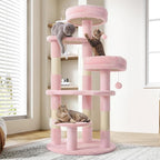 Allewie 55.5 in Cat Tree for Indoor Kitties/Soft Plush Perches/Multi-Level Cat by Allewie