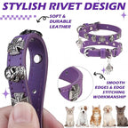 EXPAWLORER Leather Cat Collar for Girl Boy- Adjustable Pet Collar - Image 4