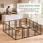 Dog Playpen for Indoor & Outdoor, 24 inch 8 Panels Metal Puppy Playpen for - Image 8