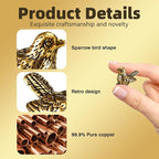 6 Pcs Copper Bath Disks Ornaments Mini Bird Shape, Retro Copper Birdbath - Image 5