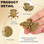 Moxweyeni 4 Pcs Mini Bird Bath Copper Ornaments Bird Bath Purification Disk - Image 4