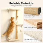 FUKUMARU Cat Wall Shelves, Stable & Safe 4 in 1 Large Cat Walls Furniture Set - Image 3