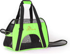 Pawer Soft-Sided Pet Carrier for Cat and Small Dog, Bright Green Color - Image 3