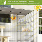 Oneluck Outdoor Cat House Cat Cages Enclosure - Image 5