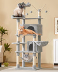 Yaheetech Cat Tree, 67in Large Tower w/ 3 Removable Teaser Sticks, 2 Kitten-Ear by Yaheetech