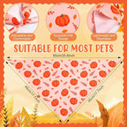 Weewooday 50 Pcs Thanksgiving Fall Dog Bandanas Bulk - Image 3