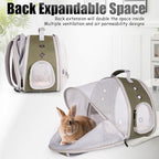 Back Expandable Backpack for Small Animals, Portable Travel Bag Breathable Pet - Image 2