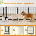 Yaheetech Dog Playpen Outdoor, 32 inch 24 Panels Dog Pen Indoor Heavy Duty - Image 4