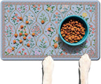 Absorbent Pet Dog Bowl Mat for Food and Water, Pet Cat Food Feeding Mat by Ideasonna