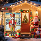 Christmas Garden Flag 12x18 Inch Nutcracker Soldier Decor Gift Box Snowy Pine - Image 2