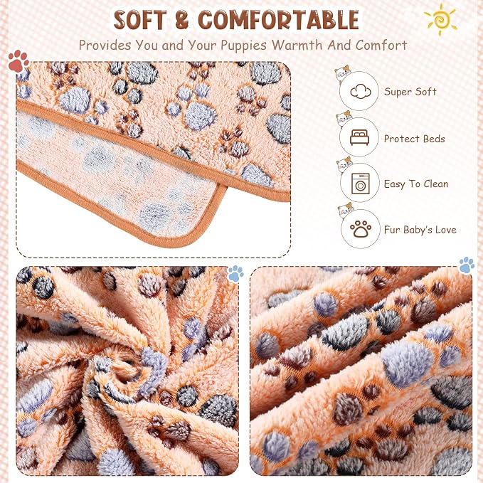 Tatuo 4 Pcs Dog Blanket for Pet Cat Blankets Indoor Puppy Teething Stuff Toys - Image 6